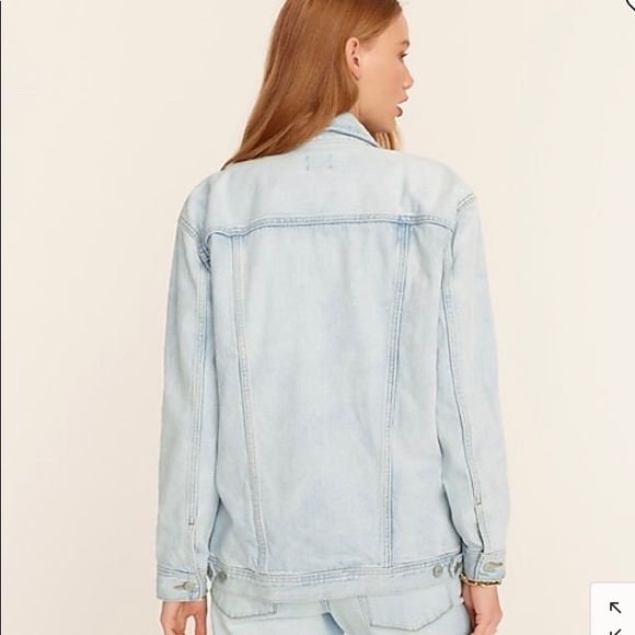 New JCrew long Jeans Jacket S - Picture 2 of 8